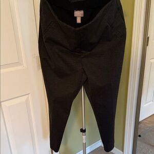Chico's Black Patterned Trousers